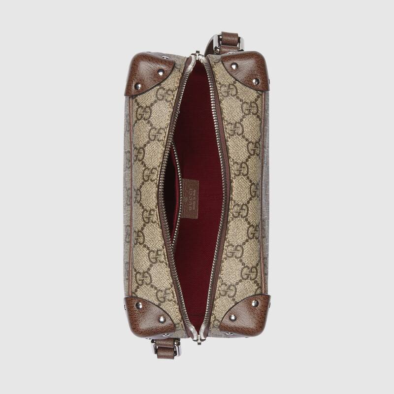 Gucci GG Shoulder Bag With Leather Details 626363